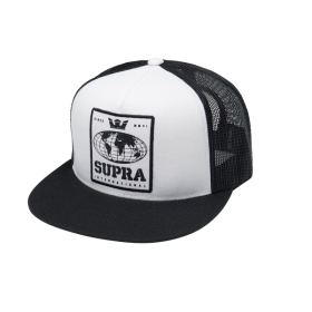 Supra Accessories INTERNATIONS TRUCKER Hats White/Black | US-94317